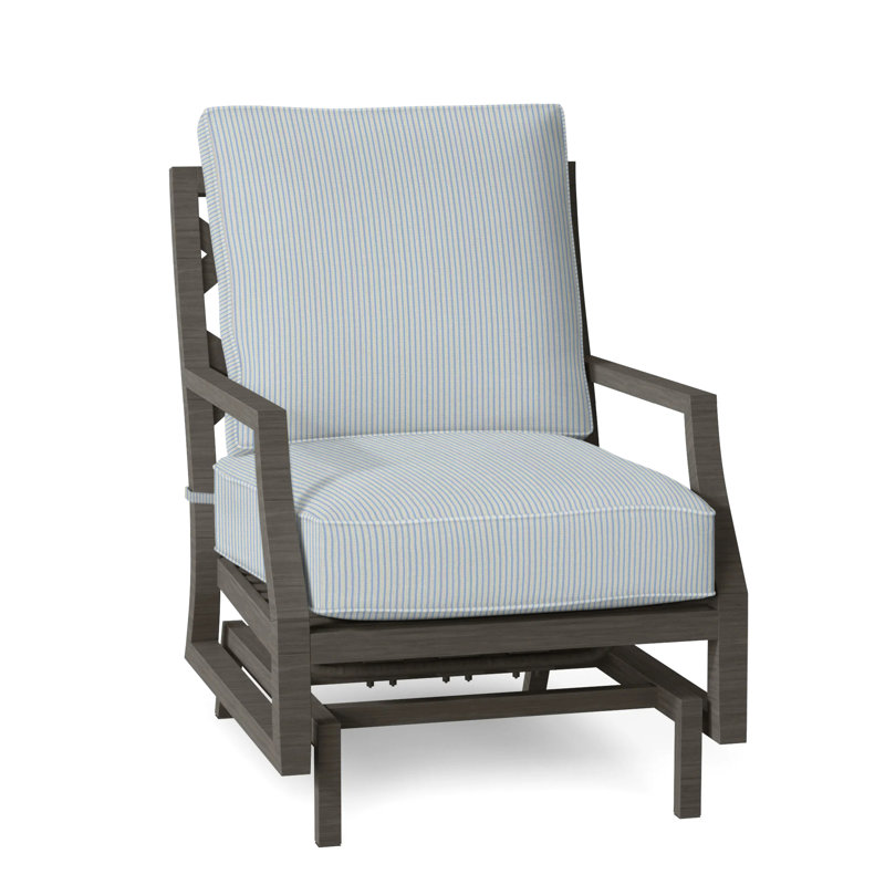 Lattice Arm Chair with Cushions, Arbor Chambray, Welt