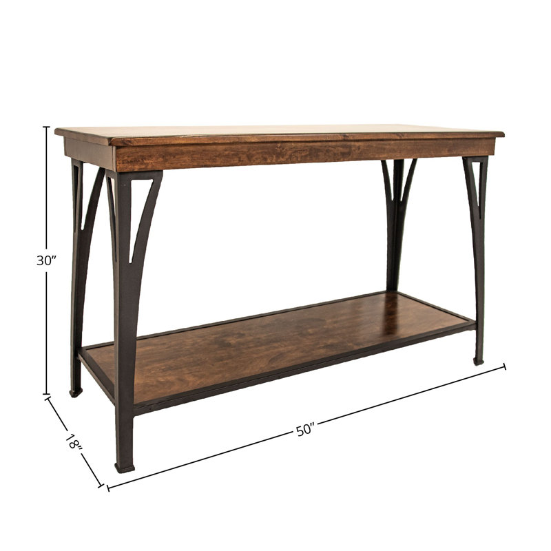 Kimio 50" Wide Sofa Back Table, Copper