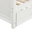 Lit de jour simple en bois avec lit gigogne simple (blanc)