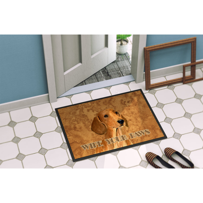 Paillasson Dachshund, Rectangle 1 pi 6 po x 2 pi 3 po