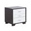 Table de chevet 3 tiroirs blanche et noire - Ajoutez une touche de style à la chambre à coucher avec des tiroirs de rangement attrayants