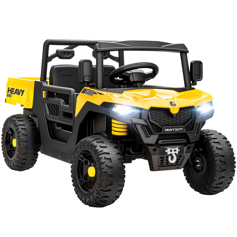HOMCOM Battery Powered Ride On, Yellow