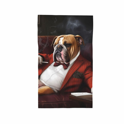 Bulldog Bliss Soft Absorbent Hand Towel - Perfect for Bathroom, SPA, Gym, and Hotel Use