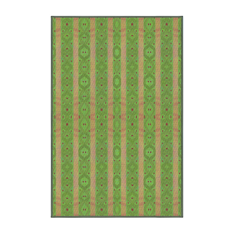 Vert Non disponible/beige Tapis décoratif, Rectangle 5 pi x 8 pi