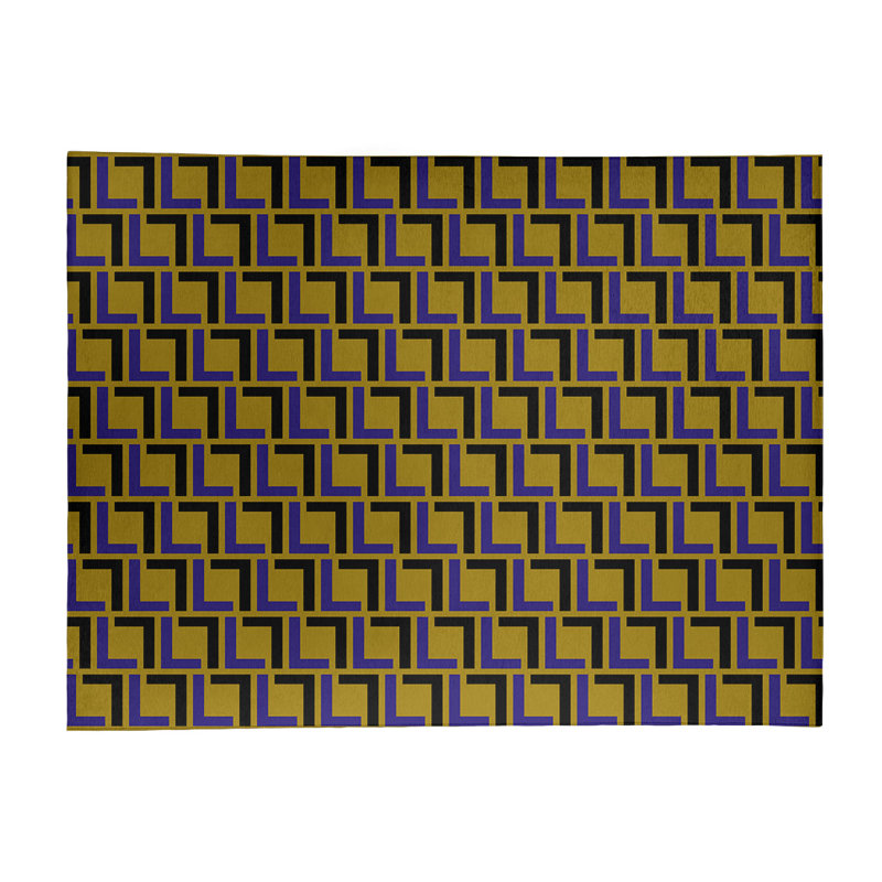Geometric Indoor Rug, Rectangle 5' x 7'