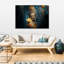 Buddha And Golden Flowers - No Frame Print on Canvas-784439593