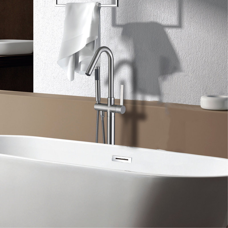 Freestanding Bathtub Faucet With Hand Shower And Excellent Water Flow Stable Spray Effect
