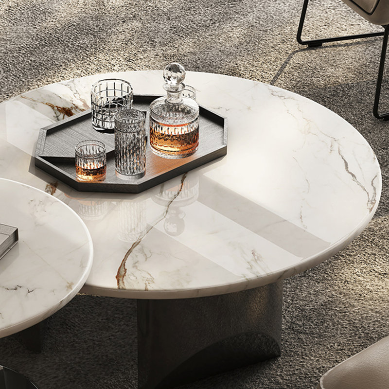 Modern fashion simple coffee table, 15.4" H x 47.2" L x 47.2" W