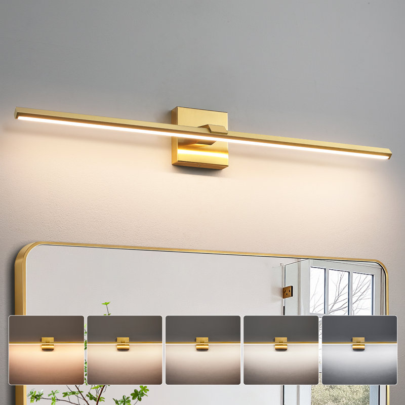 32" Dimmable LED Bath Bar, Gold