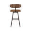 Tabouret de bar et de comptoir pivotant avec dossier en bois Amir-69850707-69850705-69850706