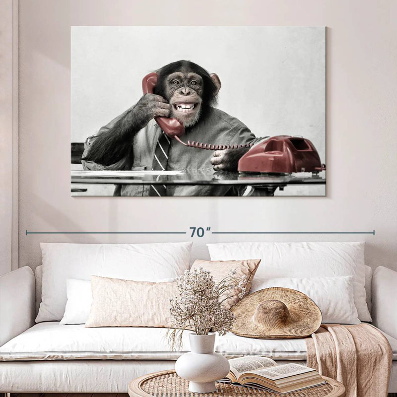 Chimpanzee Business, 34" H x 51" W