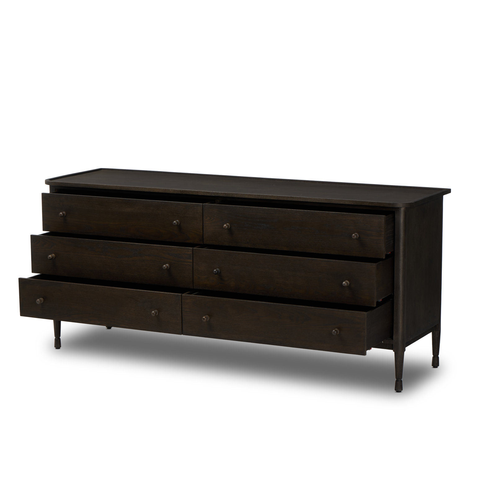 Franny 6 Drawer Dresser, Espresso Oak Veneer