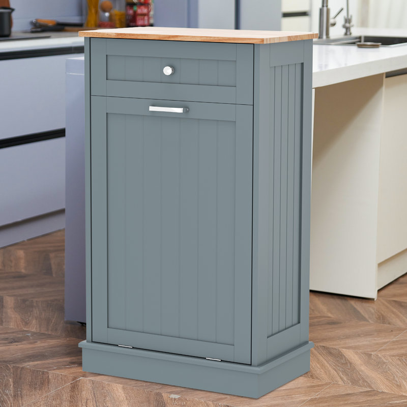 Armoire à ordures inclinable 13 gallons, Bleu