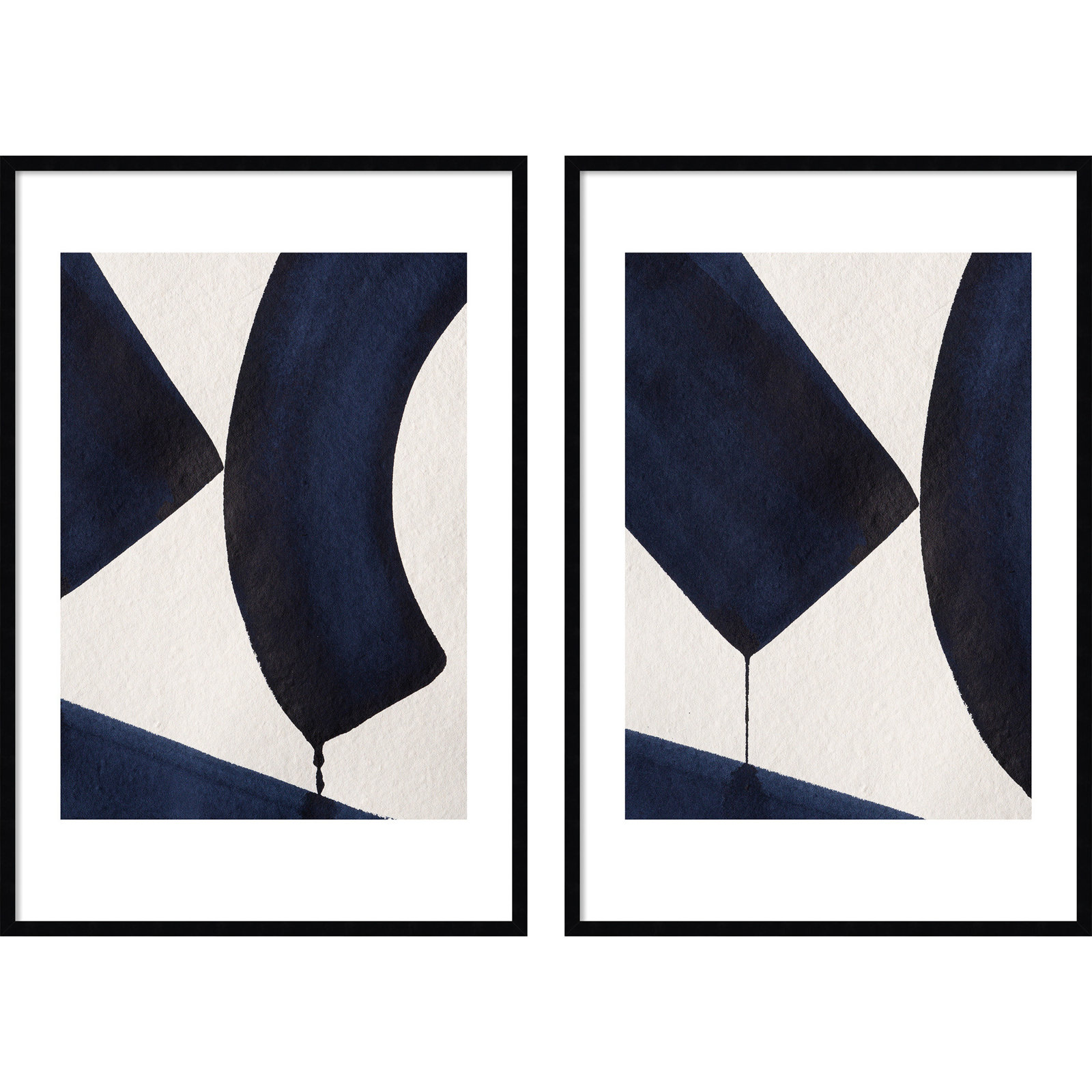 Fluid Motion 2 Duo by Simon West, Black, 42.15" H x 59" W x 0.88" D