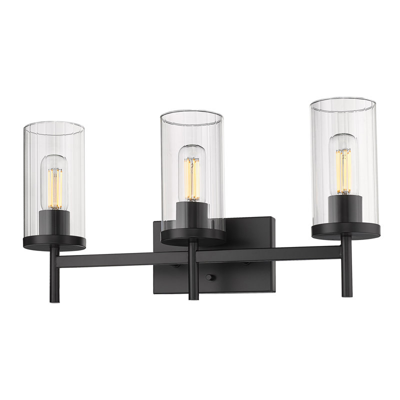 Éclairage pour meuble-lavabo à intensité variable Bertelli, Noir mat, 3