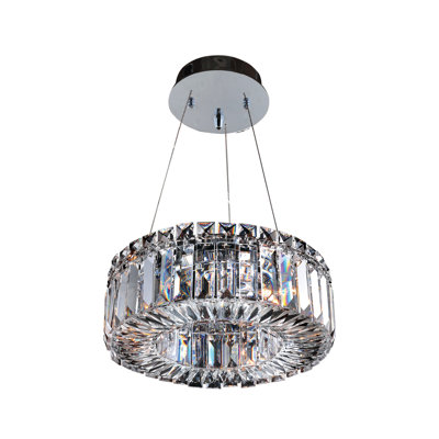 Rondelle 3 LT Chrome/Clear Pendant Allegri
