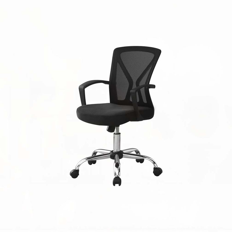 Office Chair,Adjustable Height,Swivel,Ergonomic,Armrests,Computer Desk,Work,Contemporary,, Black
