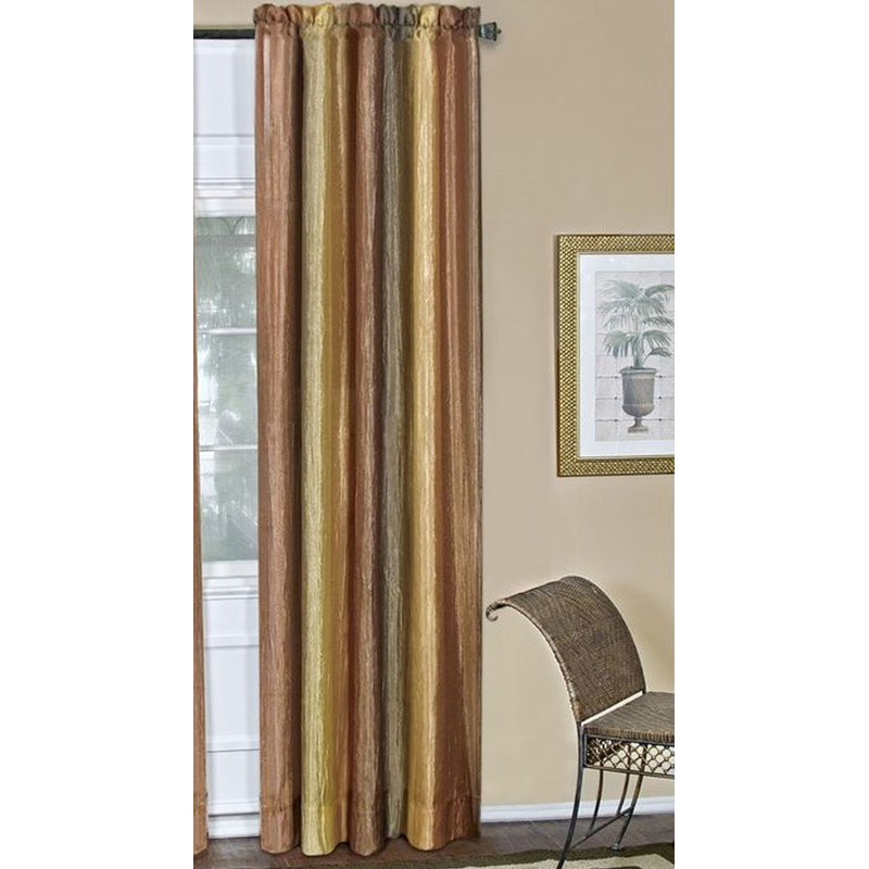 Panneau de rideau simple semi-diaphane avec passe-tringle, Automne, l 50 po x L 63 po
