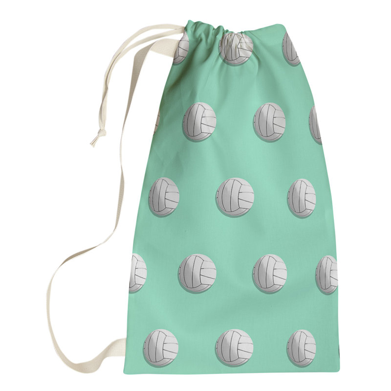 Sac à linge volleyball, Grand (H 76,5 po x l 29,5 po x P 1,5 po), Bleu sarcelle