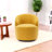 Swivel Accent Armchair Barrel Chair With Powder Coating Metal Ring-1135975794