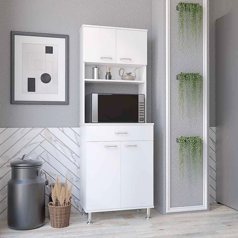 Armoire à double porte Pantry, Blanc