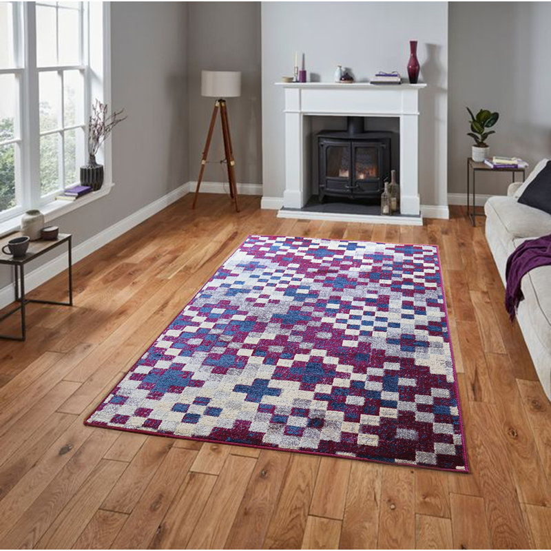 Rubie Geometric 120cm X 170cm Area Rug