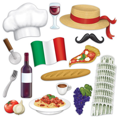 Italian Photo Fun Signs - 7Â¼"-14Â¼" - Pack of 12
