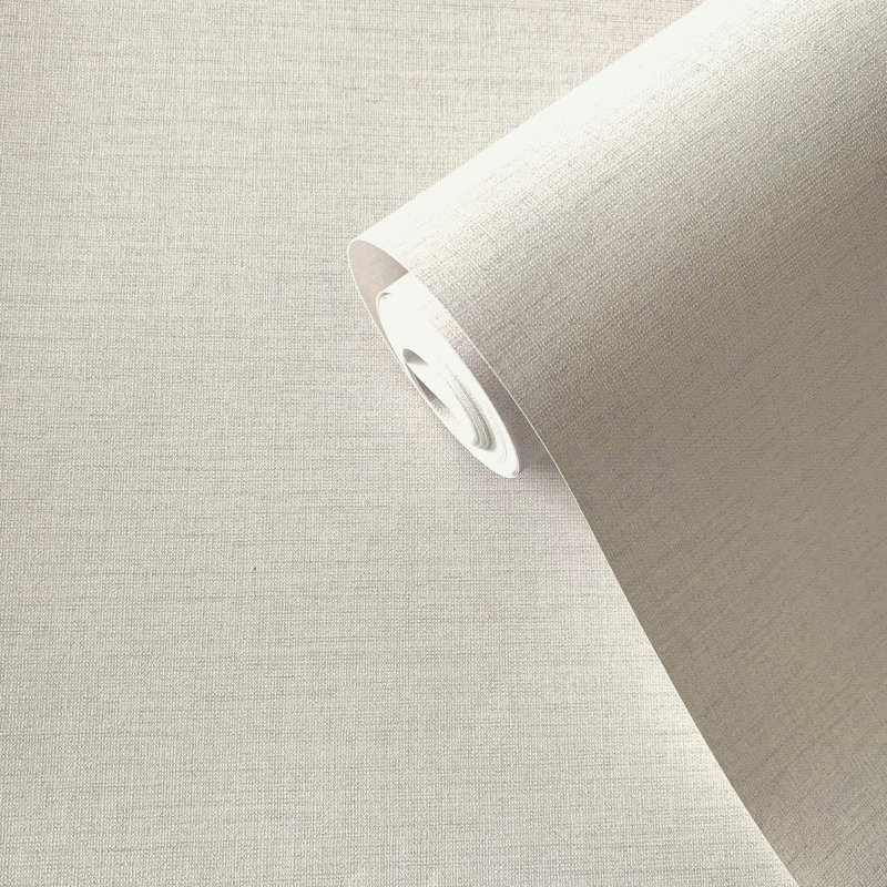 Rouleau de papier peint uni Lustre brillant, Crème, crème