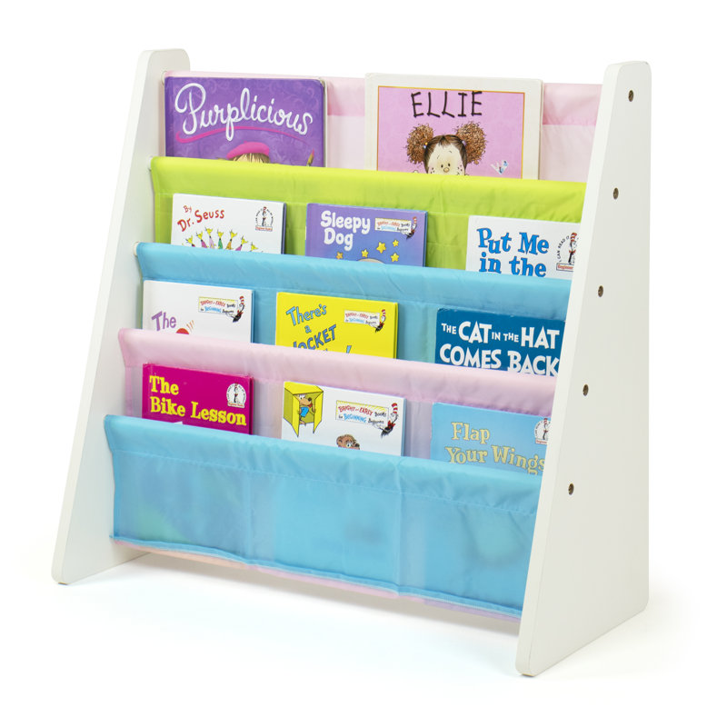 Présentoir de livres pour enfants Hoeft, Blanc / Rose / Bleu