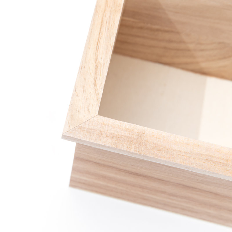 Ensemble de 3 paniers de rangement en bois massif