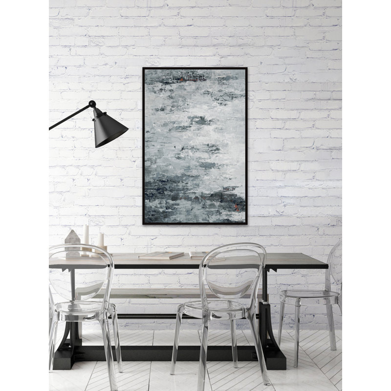 « dark vagues » par parvez taj,-floater, reproduction d’art sur toile encadrée, H 45 po x l 30 po x P 1,5 po