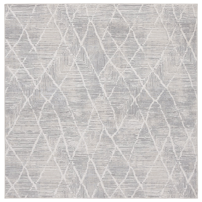 Jurrina Performance Abstract Rug, Square 6'7"