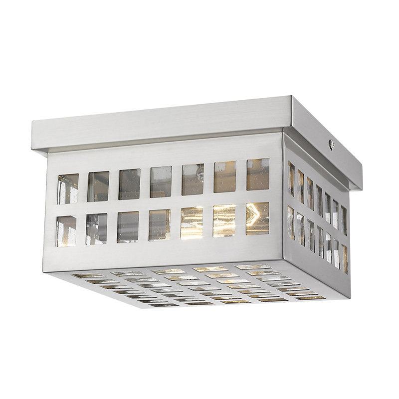 Hobbs Flush Mount, Satin Nickel