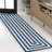 Isibeal Modern Classic Mitre Stripe Navy/Ivory Rug-1555734157