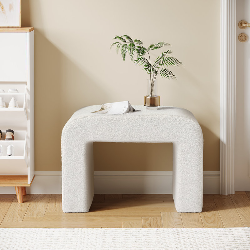 Manufactured Wood Accent Stool, White