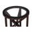 Glasstique Solid Wood Base End Table with Tempered Glass Top