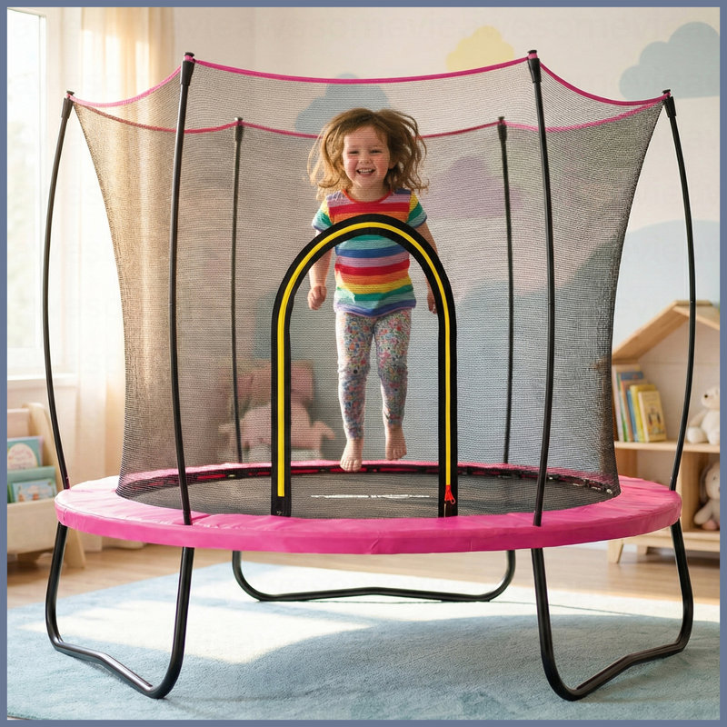 Trampoline rectangulaire TK - élastique - ROSE