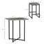 Table de bar carrée avec tabourets, petite table de cuisine et chaises à effet béton 5 pièces pour 4 personnes, ensemble de table de pub, gris