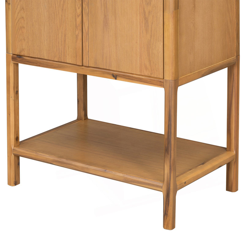 Armoire sophistiquée avec plusieurs fonctions de rangement, Naturel