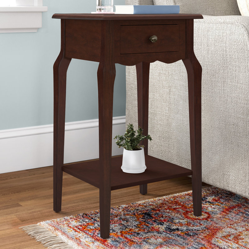 Hague End Table with Storage, Espresso