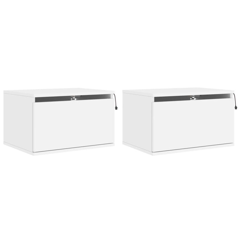 Brayle 50cm W Bedside Table, White