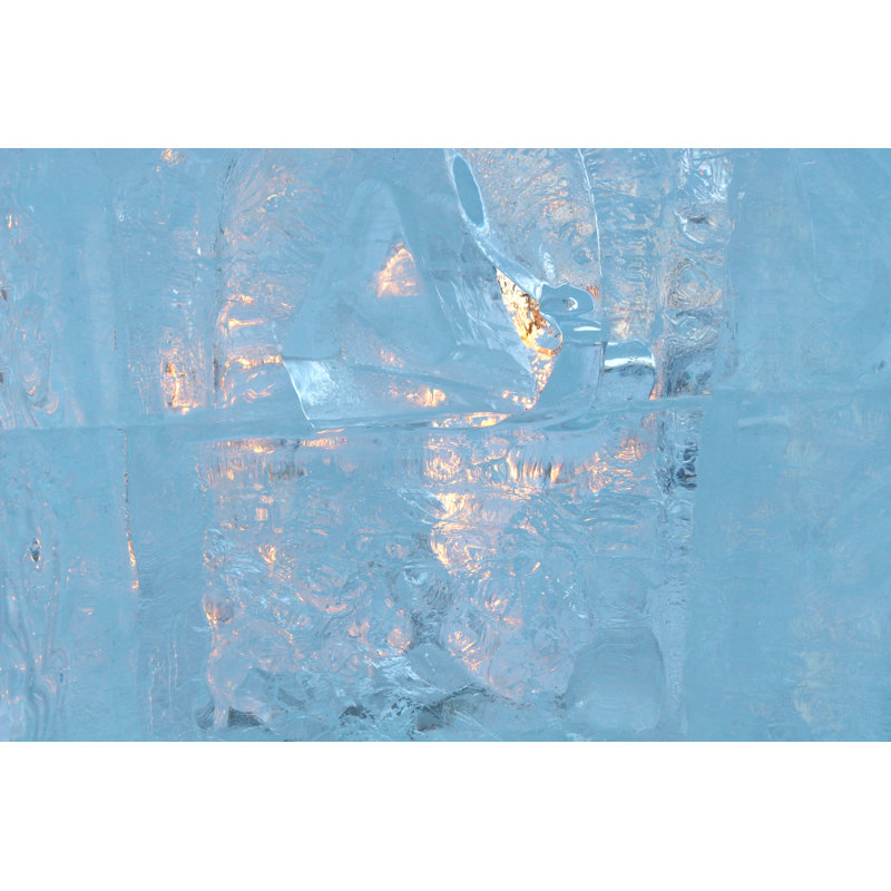Ice Background - Wrapped Canvas Print, 30cm H x 46cm W x 3.8cm D