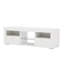 Meuble audio-vidéo à DEL blanc avec grand rangement rétroéclairé de 16 po, 51 po x 14 po x 16 po pour la chambre à coucher et le salon-758798982