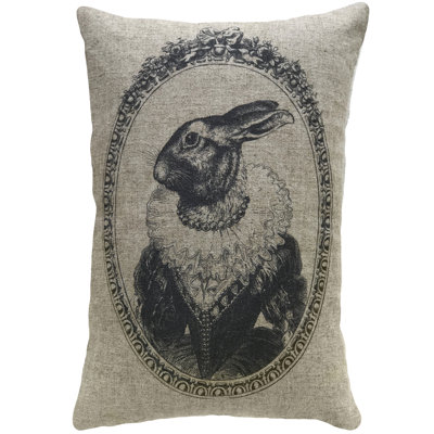 Bunny Linen Throw Pillow