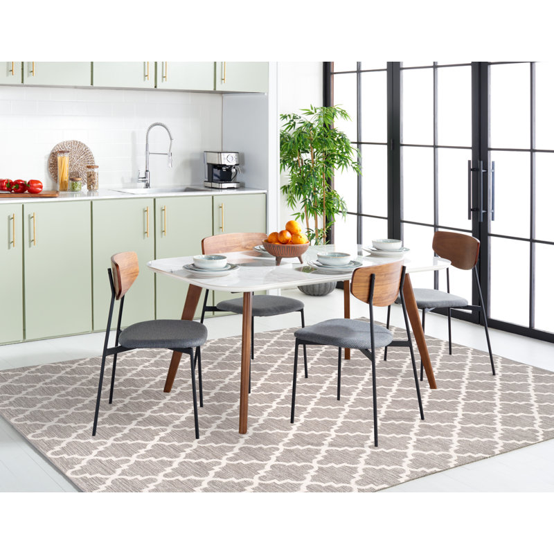 Lockbourne Hand Woven Cotton Geometric Rug, Rectangle 8' x 10'