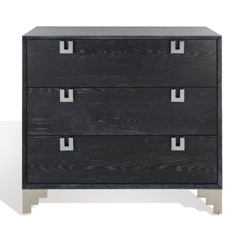 Commode d'appoint Hamlig, Chêne noir cérusé / Chorme