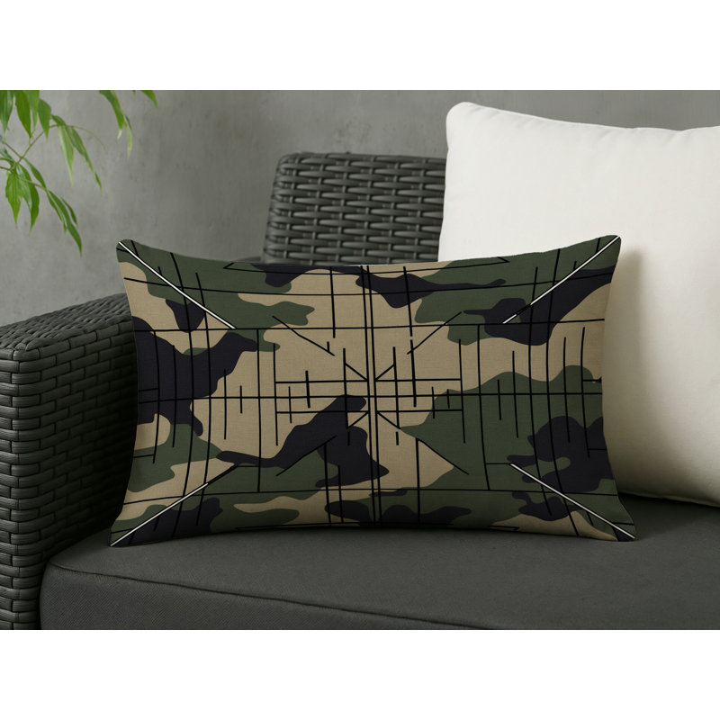 Vector Camo Indoor And Outdoor Pillow, Rectangle 20"H x 14"W