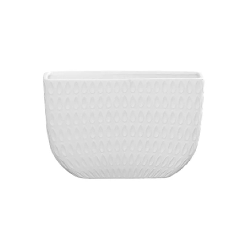 Ceramic Rectangle Vase Matte Finish White