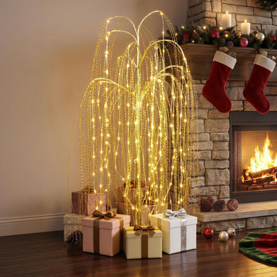 4.6' Pre-Lit Willow Tree with 180 Warm White LED Lights