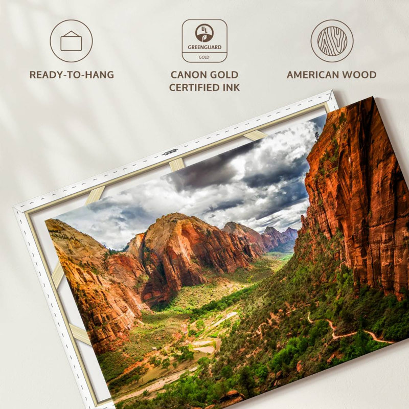 Paysage de montagne du parc national de Zion, H 8 po x l 12 po